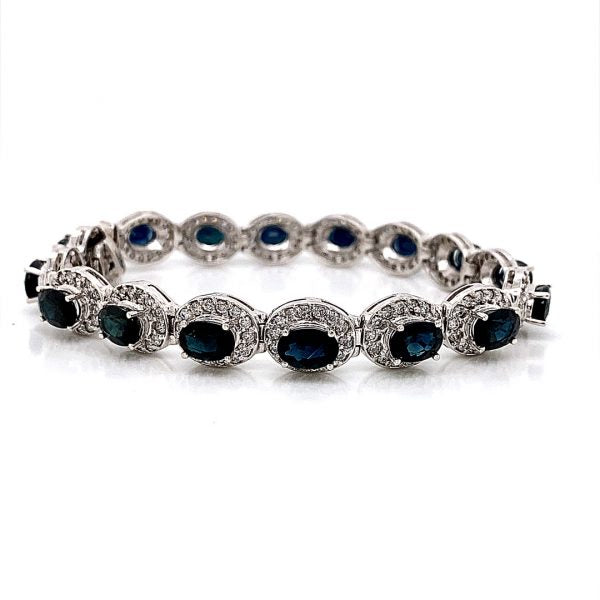 Tonglin Sapphire and Diamond Bracelet