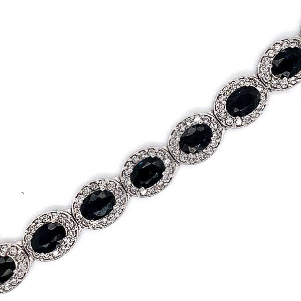 Tonglin Sapphire and Diamond Bracelet