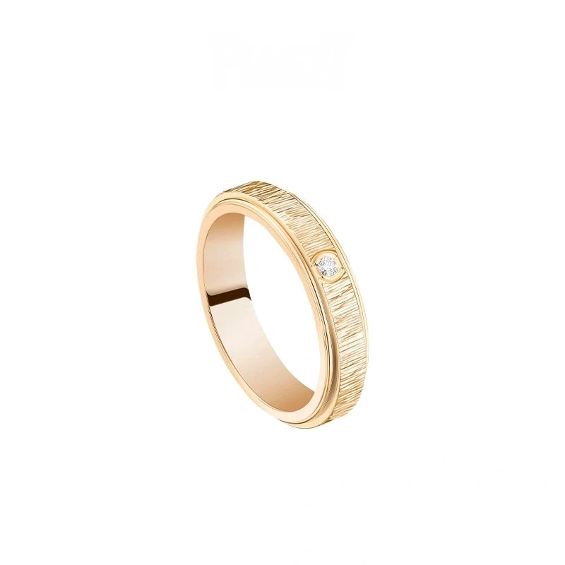 Tonglin Classic 18K Gold Rotatable Men's Ring Stylish Rotating Design, Minimalist and Elegant