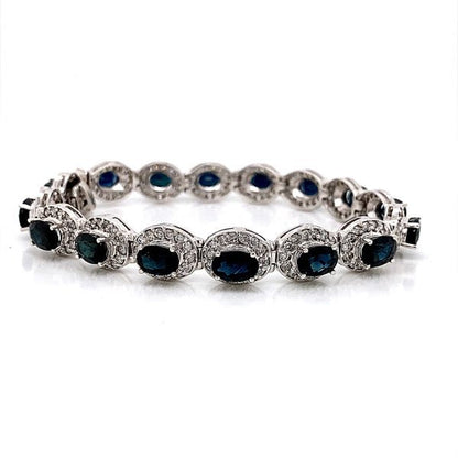 Tonglin Sapphire and Diamond Bracelet