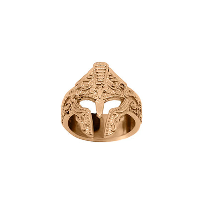 Tonglin Men's Spartan Helmet Ring 10K Gold Bold Warrior Design wholesale gold rings